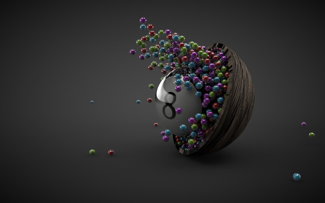 Balls scissors bubble gradient 3d free wallpaper for desktop - medium preview image