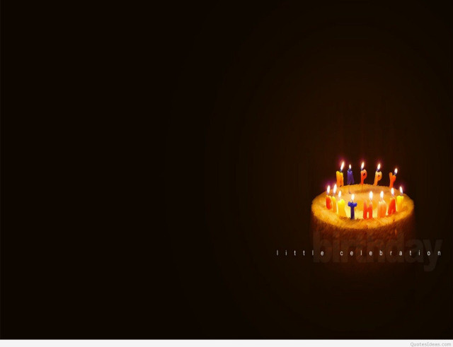 Birthday cake lit candles dark free wallpaper for desktop - medium preview image