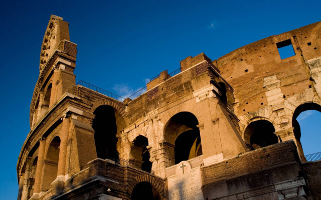 Neoclassical clock tower cityscape bridge free wallpaper for desktop - medium preview image