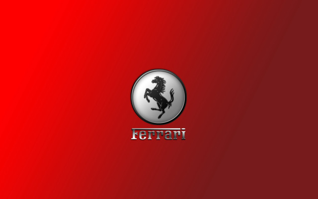 Red ferrari logo typographic black free wallpaper for desktop - medium preview image