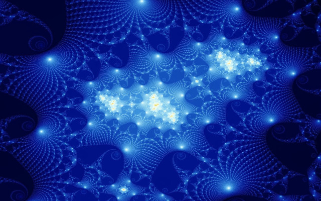 Blue star spiral fantasy mandelbrot free wallpaper for desktop - medium preview image