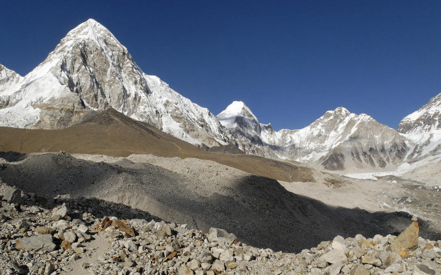 Mountain range rocks gravel blue free wallpaper for desktop - medium preview image