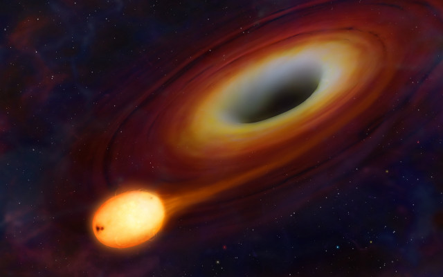 Black hole sky space art free wallpaper for desktop - medium preview image