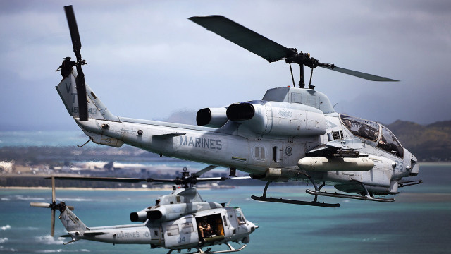 Helicopters military aircraft ocean city free wallpaper for desktop - medium preview image