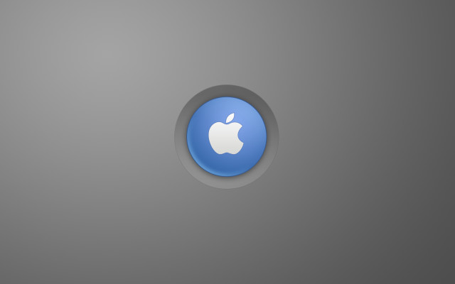 Blue apple gray background beeple free wallpaper for desktop - medium preview image