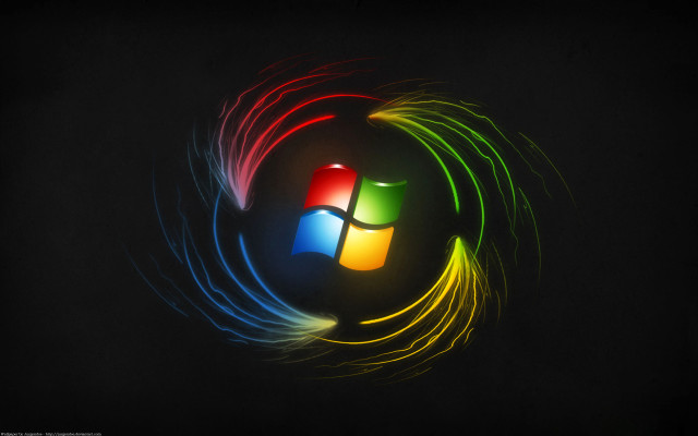 Colorful glowing purism triadic logo free wallpaper for desktop - medium preview image