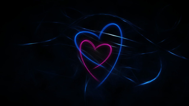 Heart abstract light love black free wallpaper for desktop - medium preview image