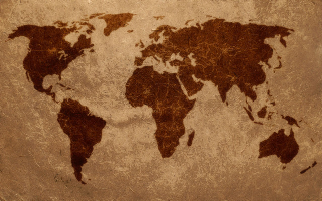 World map brown border desert free wallpaper for desktop - medium preview image