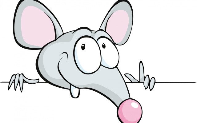 Cartoon mouse leaning wall sign free wallpaper for desktop - medium preview image
