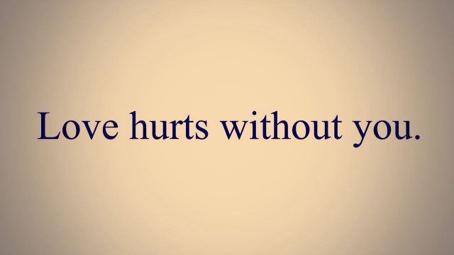 Love hurts quote blue border free wallpaper for desktop - medium preview image