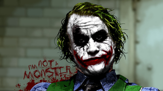 Joker green shirt blood blurry free wallpaper for desktop - medium preview image
