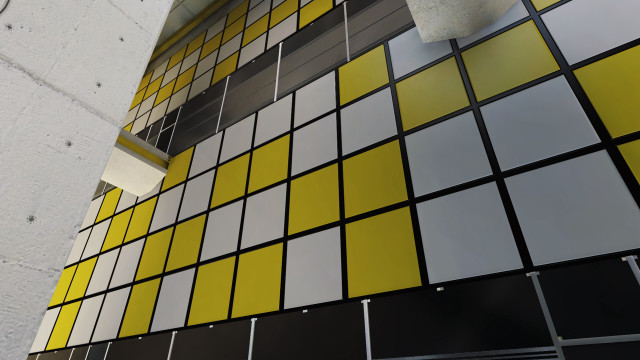 Yellow black wall toilet bauhaus free wallpaper for desktop - medium preview image