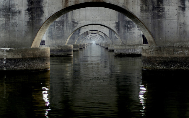Long tunnel clock white hair free wallpaper for desktop - medium preview image