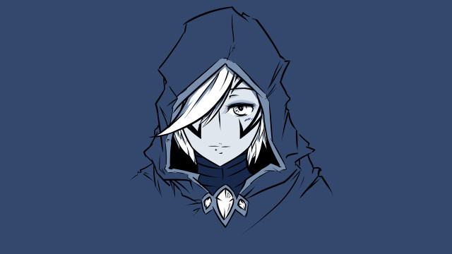 Hoodie portrait vanitas blue background free wallpaper for desktop - medium preview image