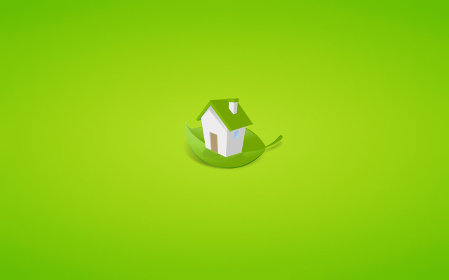 Green house leaf vector environmental free wallpaper for desktop - medium preview image