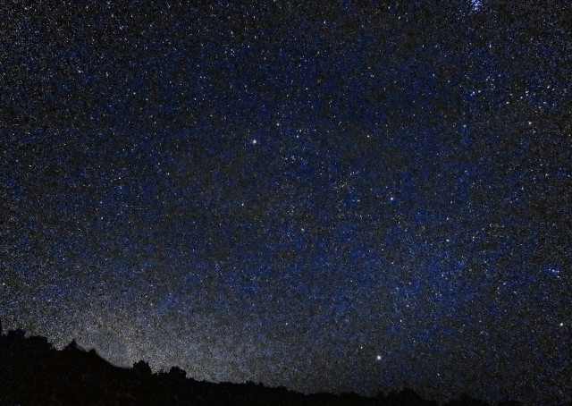 Night sky stars mountain clouds free wallpaper for desktop - medium preview image