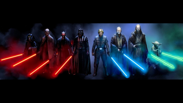 Star wars characters dark background #2 free wallpaper for desktop - medium preview image