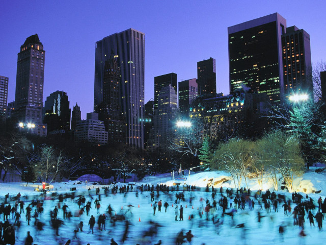 Skating park city night lights free wallpaper for desktop - medium preview image