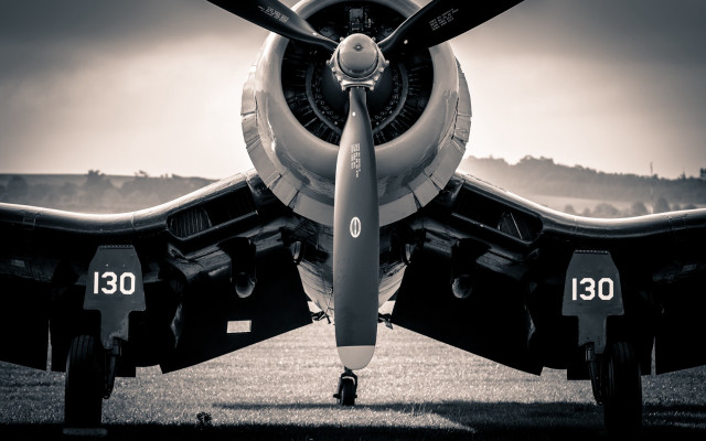 Propeller plane field forest clouds free wallpaper for desktop - medium preview image