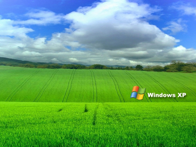 Green field blue sky clouds #92 free wallpaper for desktop - medium preview image