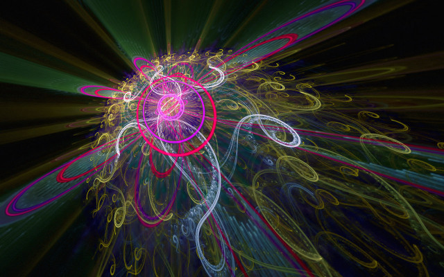 Colorful abstract flower background fractal free wallpaper for desktop - medium preview image