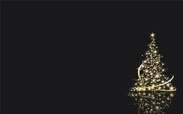 Shiny christmas tree star ribbon free wallpaper for desktop - medium preview image