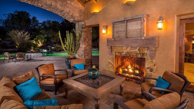 Living room fireplace patio furniture free wallpaper for desktop - medium preview image