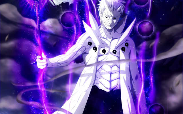 Alien swordman purple starry background free wallpaper for desktop - medium preview image