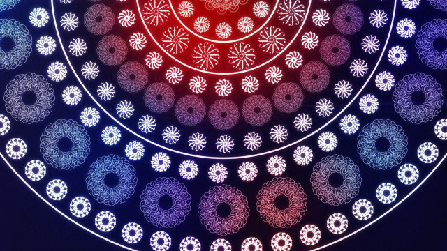 Generative abstract floral spirals kimono free wallpaper for desktop - medium preview image