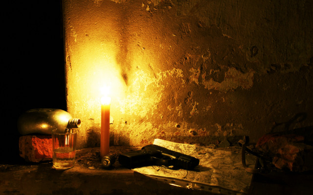 Candle table walllight stilllife burning free wallpaper for desktop - medium preview image