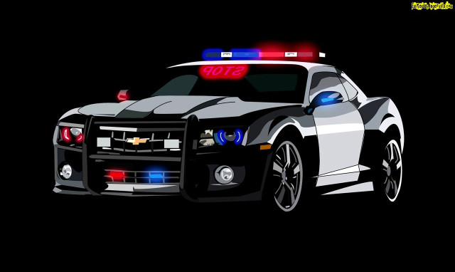 Police car stop light roof free wallpaper for desktop - medium preview image