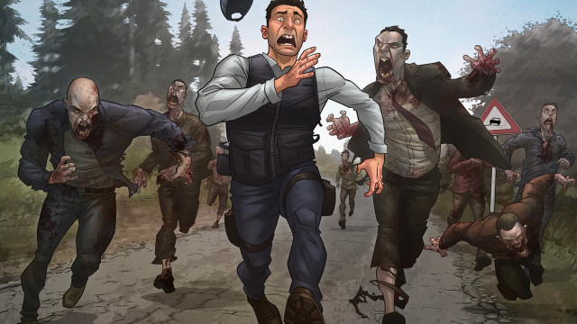 Zombies road man hat military free wallpaper for desktop - medium preview image