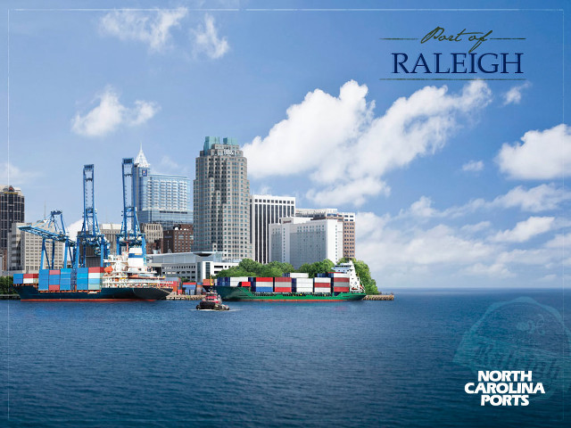 Cargo ship city water blue free wallpaper for desktop - medium preview image
