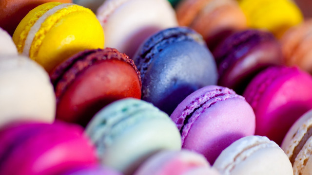 Colorful macaroons blurry bokeh pastel free wallpaper for desktop - medium preview image