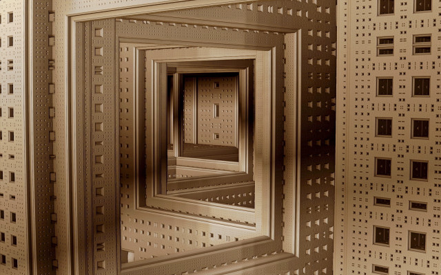 Square room square door pattern free wallpaper for desktop - medium preview image