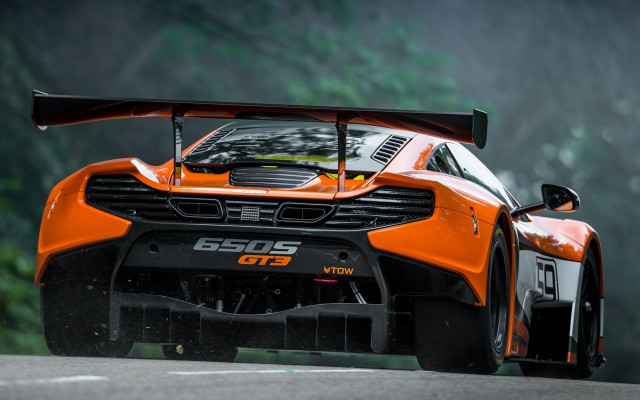 Orange sports car road trees #2 free wallpaper for desktop - medium preview image