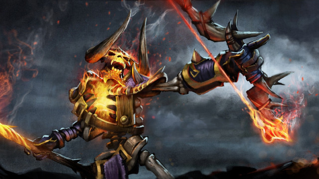 Demonic sword fire flames armor free wallpaper for desktop - medium preview image