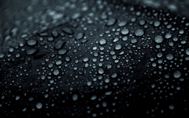 Black water droplets macro photography free wallpaper for desktop - medium preview image