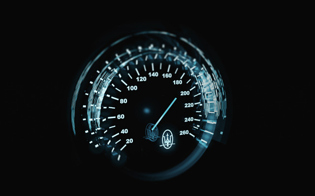 Speedometer dark background white light free wallpaper for desktop - medium preview image