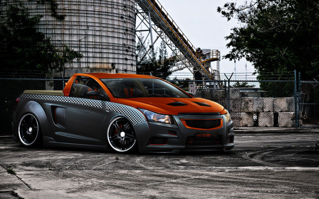 Car checkered hood silo crane free wallpaper for desktop - medium preview image