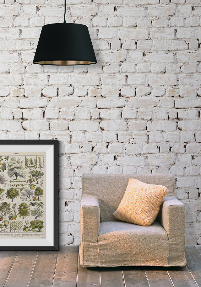 Modern european ink painting brick free wallpaper for mobile - medium preview image