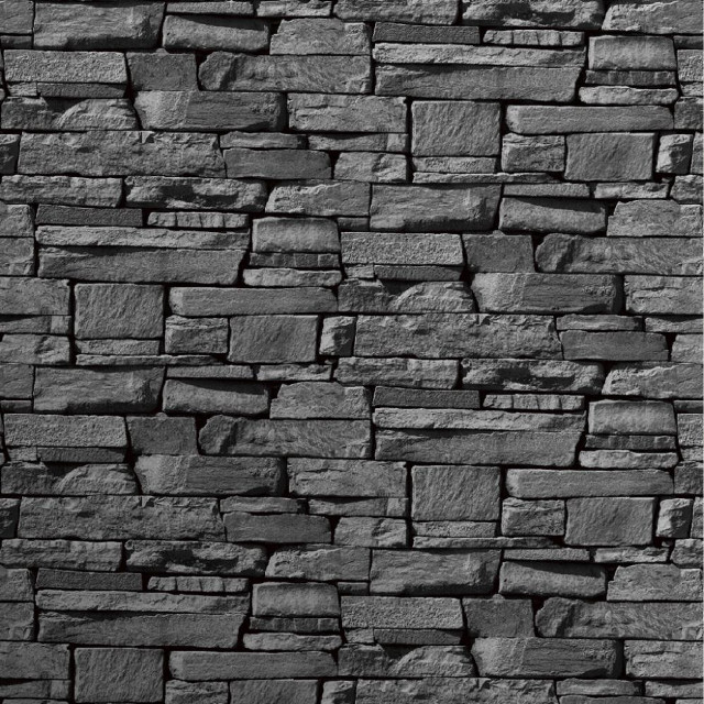 Stone wall black white border free wallpaper for tablet - medium preview image
