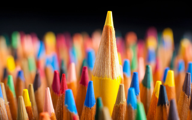 Colored pencils yellow center institutional #2 free wallpaper for desktop - medium preview image