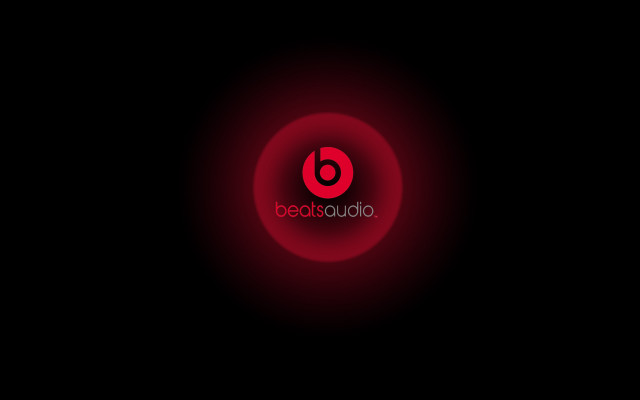 Red circle beatsourdio black background free wallpaper for desktop - medium preview image