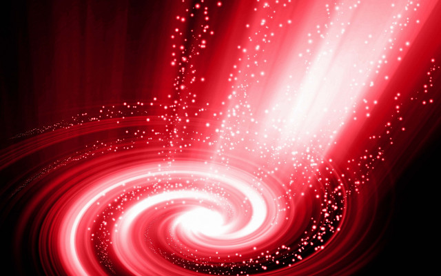 Red swirl white stars black free wallpaper for desktop - medium preview image