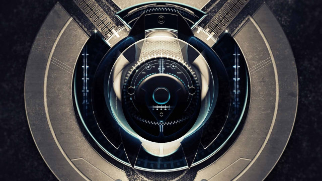 Futuristic machine gear blades planet free wallpaper for desktop - medium preview image