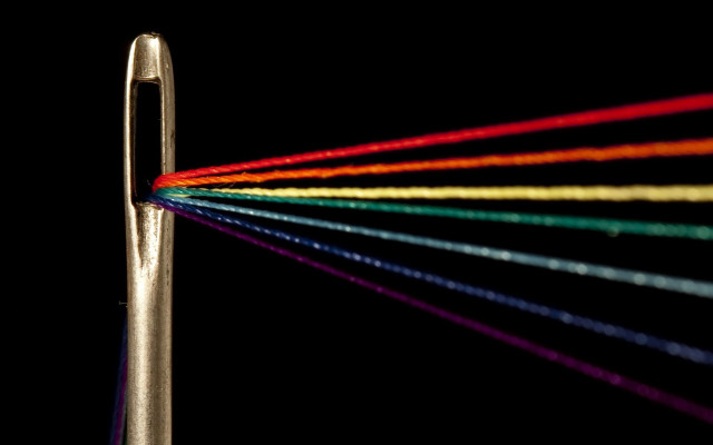 Scissors colored thread handle black free wallpaper for desktop - medium preview image