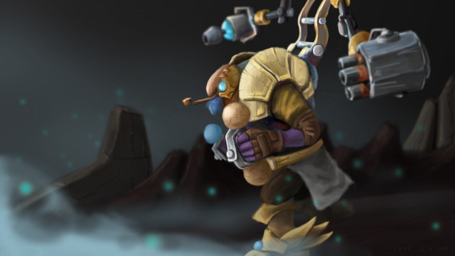 Cartoon gun backpack dark mountain free wallpaper for desktop - medium preview image