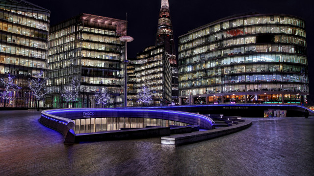 City lights tower bridge architecture free wallpaper for desktop - medium preview image