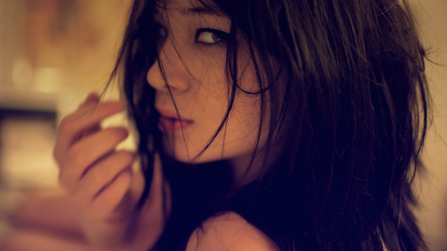 Chen lu serious black hair free wallpaper for desktop - medium preview image